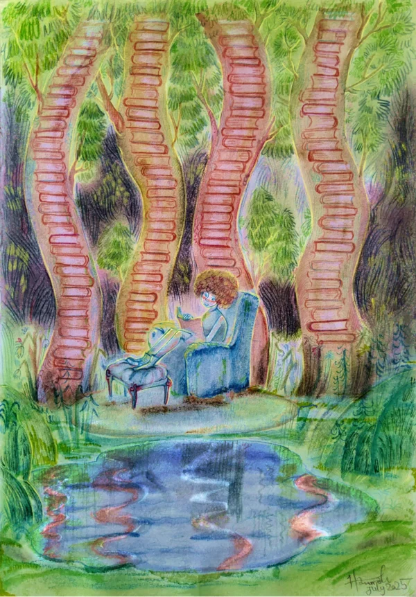 reflection in forest. dropbox_cut Rust in de Natuur