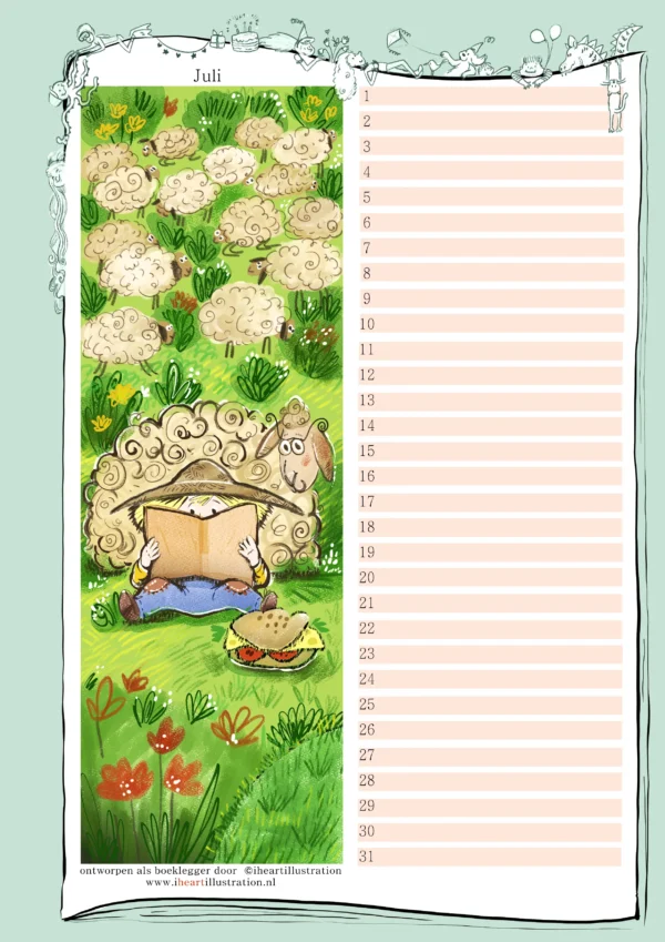 Verjaardagskalender - Zeemeermin