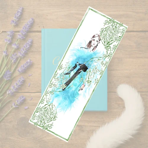 Boekenlegger – Blue Feather Bloom