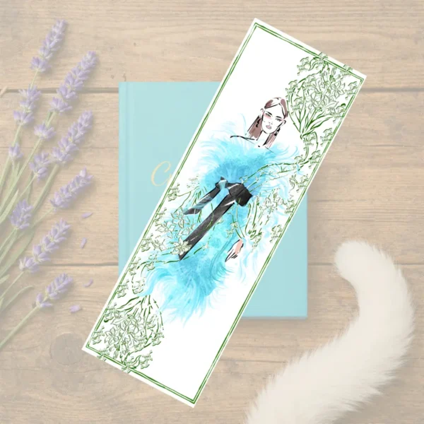 Boekenlegger – Blue Feather Bloom