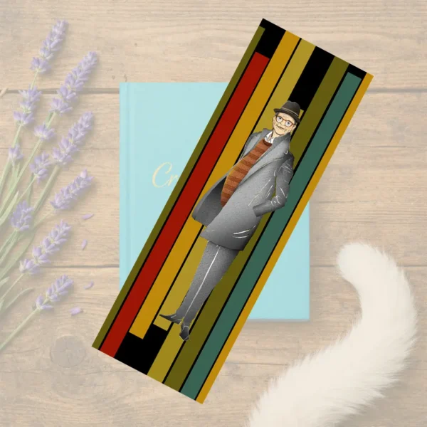 a funny old man in classic outfit. He is conservative and kind